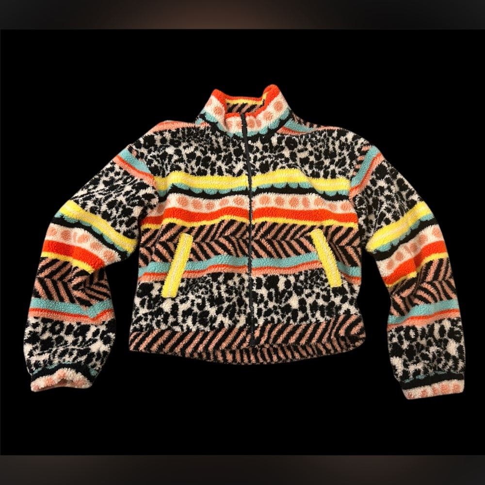 Maeve anthropology xs zip up Sherpa jacket - Picture 2 of 4